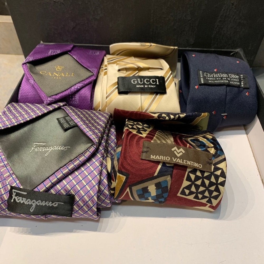 Gently used designer ties $2000 value